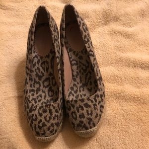J Crew Leopard print wedge